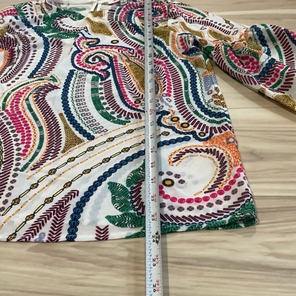 Free People Jealous Tomatoes Polyester Long Sleeve Blouse Top Size Small - Picture 5 of 12